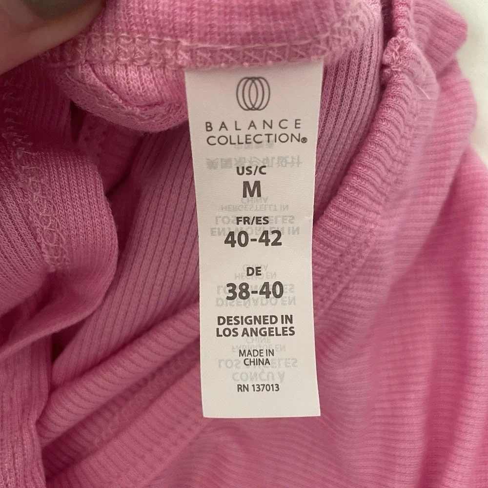 Balance Collection Pink Open Back Tank Top Women M Yoga Workout Athleisure - Picture 7 of 8